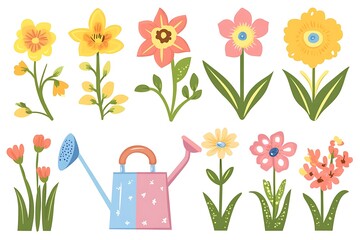 Obraz premium Antique engraving collection, Botany: Plant parts 