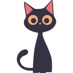 Black Cat Halloween Illustration