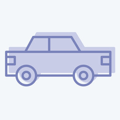 Icon Taxi. related to Transport symbol. two tone style. design editable