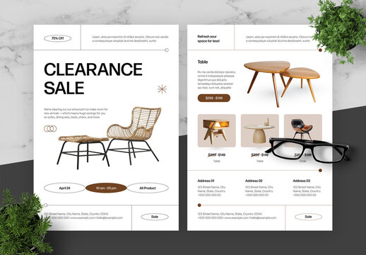 Brown And Black Clearance Sale Flyer
