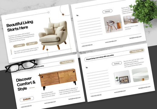 Brown And Black Furniture Postcard