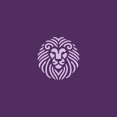 Lion Head Logo – Majestic lion head drawn in bold and powerful minimalist style.