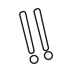 感情表現　ビックリマーク　モノクロ