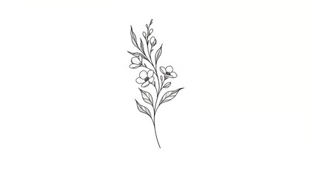 Fototapeta premium Flower drawing illustration