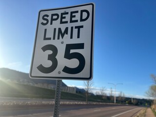 35 MPH Speed Limit Sign