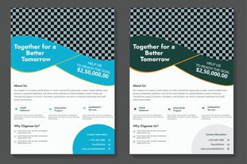 Community Service Event Flyer, Nonprofit Volunteer Opportunity Flyer, Creative Fundraiser Event Poster, Charity Concert Event Flyer Design, Save Children Fundraising Campaign Flyer, Disaster Relief