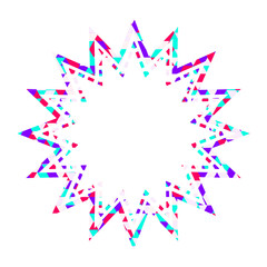 吹き出し ステンドグラス風 三角模様_点線付き_4色 (12)