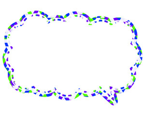 吹き出し ステンドグラス風 三角模様_点線付き_4色 (15)