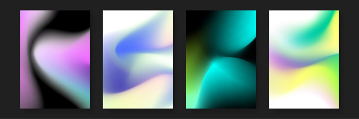 Fototapeta premium Abstract gradients of pink, blue, green, and yellow suitable for backgrounds, design elements, branding, or colorful themed projects. Vibrant and versatile.