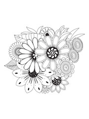 Elegant Floral Designs Coloring Book for Spring