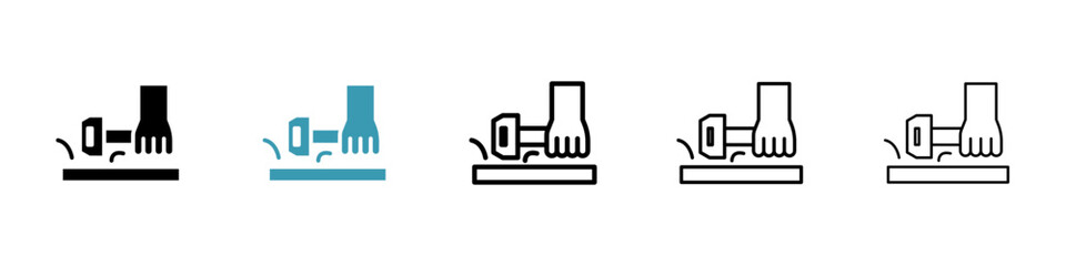Welding chipping hammer icon vector simple design