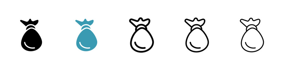 Trash bag icon vector simple design