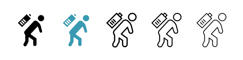 Tired person icon vector simple design