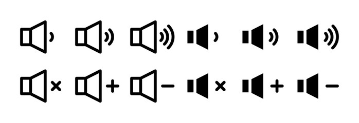 Speaker volume icon vector simple design