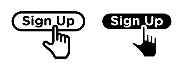 Signup icon vector simple design