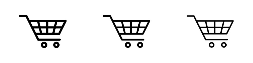 Shopping cart icon vector simple design