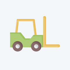 Icon Forklift. related to Transport symbol. flat style. design editable