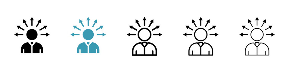 Self awareness icon vector simple design