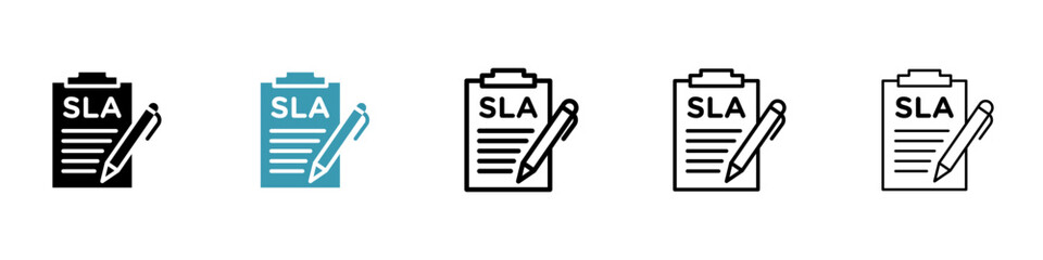 SLA icon vector simple design