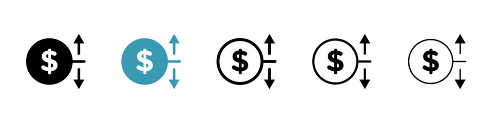 Operating profit loss icon vector simple design