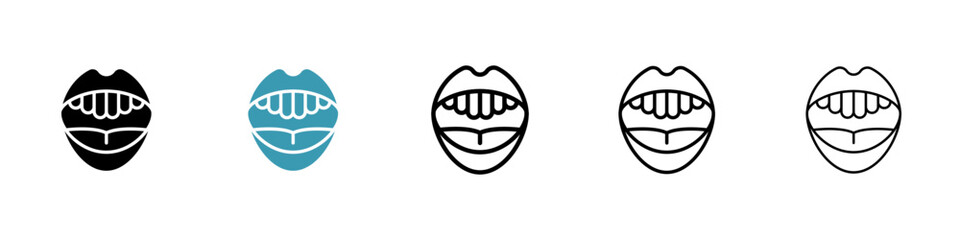 Mouth icon vector simple design