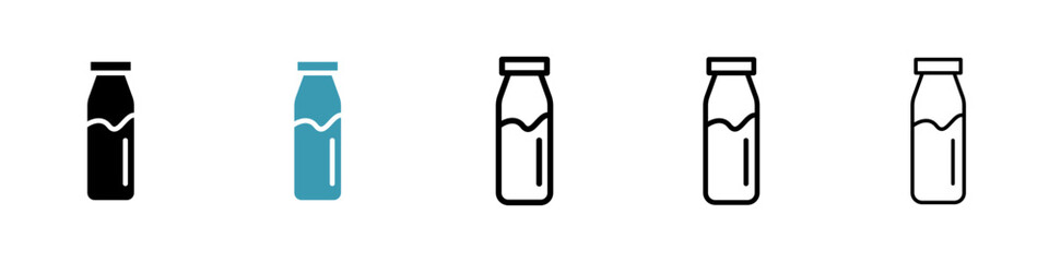 Milk bottle icon vector simple design