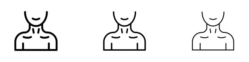 Human neck icon vector simple design