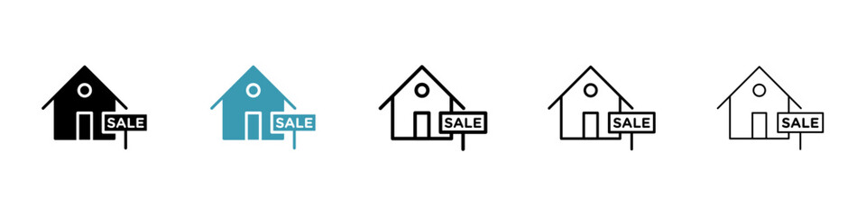 House for sale icon vector simple design