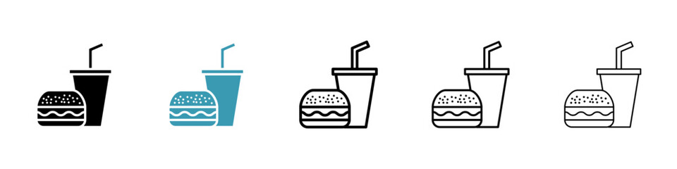 Fast food icon vector simple design