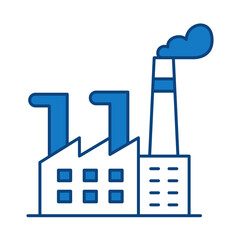 Obraz premium Buildings Blue Line Editable Stroke Icon. Real Estate, City, Cityscape, House, Home, Apartment, Condominium, Hotel, Mall, Town, Architecture Buildings Icons Vector Illustration