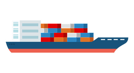 cargo ship with cargo containers