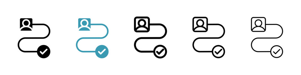 Customer journey icon vector simple design