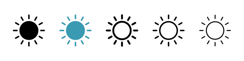 Brightness icon vector simple design