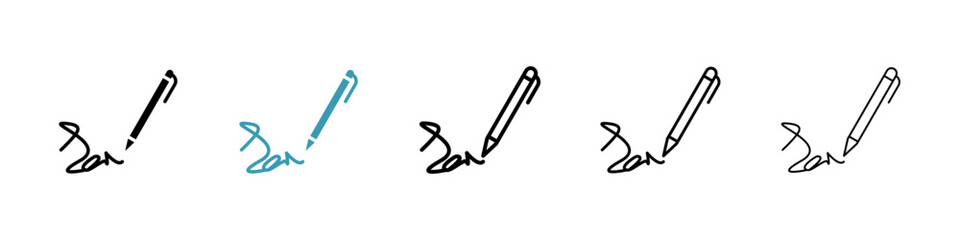 Autograph icon vector simple design