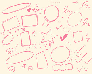 package linelove circle box checklist hand drawn