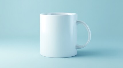 Obraz premium 3d rendered mockup of plain ceramic mug isolated on soft gradient background with ample copy space