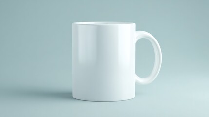 Obraz premium 3d rendered mockup of plain ceramic mug isolated on soft gradient background with ample copy space