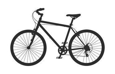 Bicycle silhouette black vector set


