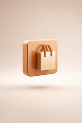 3d courier icon dynamically positioned and slightly tilted on light gradient background