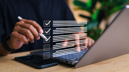 Checklist and clipboard task documentation management. Online survey online exam Choosing the right...
