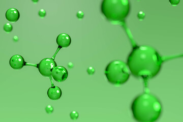 Crystal Clear 3D Molecular Structure Scientific Visualization  Design 3D render