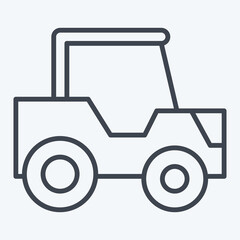Icon Tractor. related to Transport symbol. line style. design editable