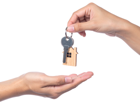 Collection of house keys, home security, keyring, transparent background