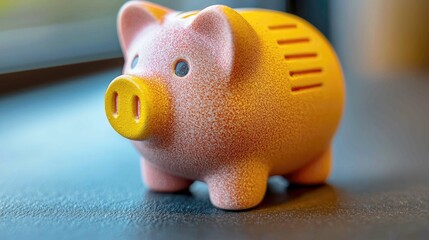 Close-up of a Cute Piggy Bank