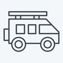 Icon Suv. related to Transport symbol. line style. design editable