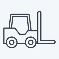Icon Forklift. related to Transport symbol. line style. design editable