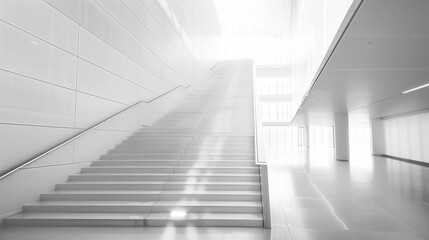 Obraz premium ﻿ Minimalist interior with clean lines, embodying serene simplicity and modern elegance.