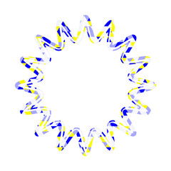 ステンドグラス風吹き出し　三角形模様　丸みのあるギザギザした形