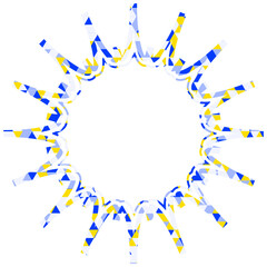 ステンドグラス風吹き出し　三角形模様　ギザギザした形