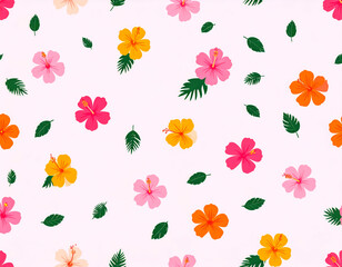 Obraz premium flower pattern summer seamless background